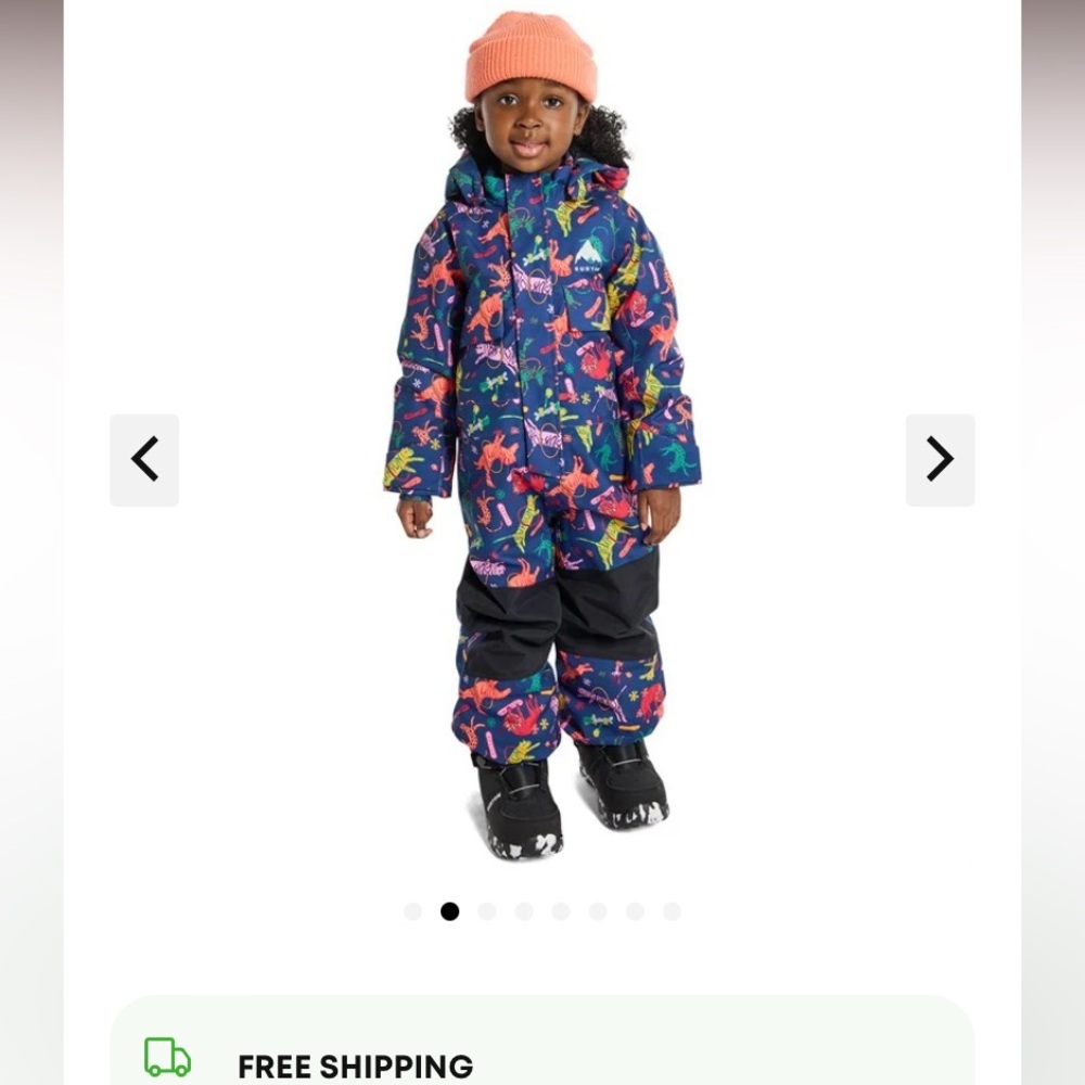 Burton 1 piece snow suit / snowboarding suit. Size 2t . Worn only a few times. - Picture 2 of 3